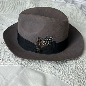 🖤STACY ADAMS Wool classic fedora pinch front hat